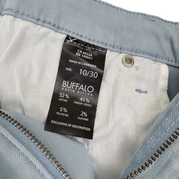 Buffalo David Britton Havana High-Rise Stretch Skinny Ankle Jeans Pastel Blue 10 - Picture 6 of 14
